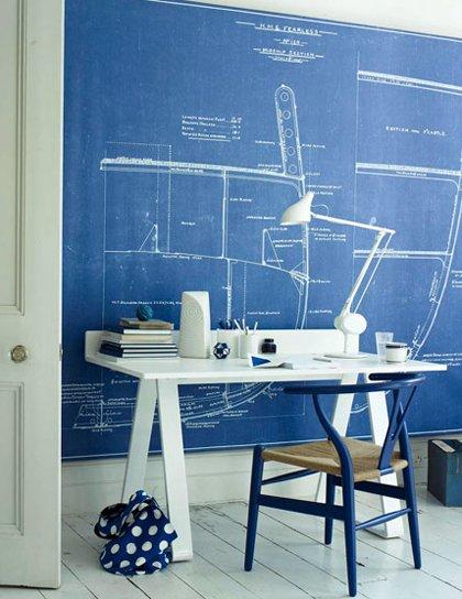 Puesto de trabajo, pared original vinilo