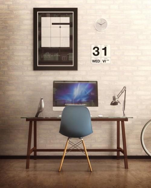 Espacio de trabajo sobrio