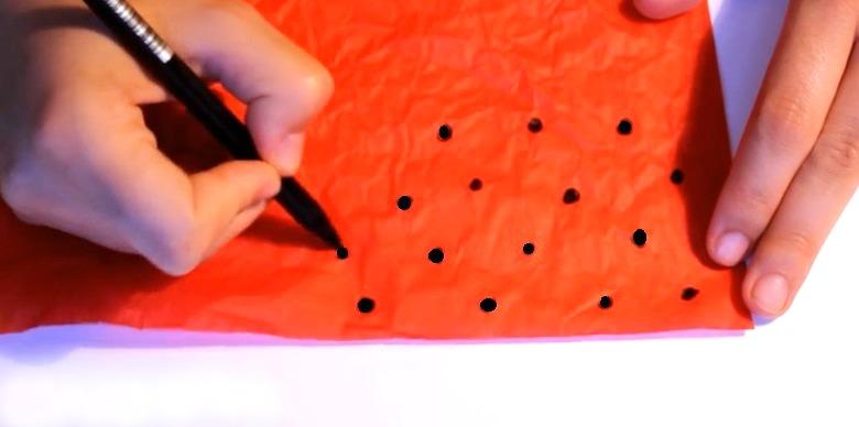 tutorial Guirnalda con forma de sandía