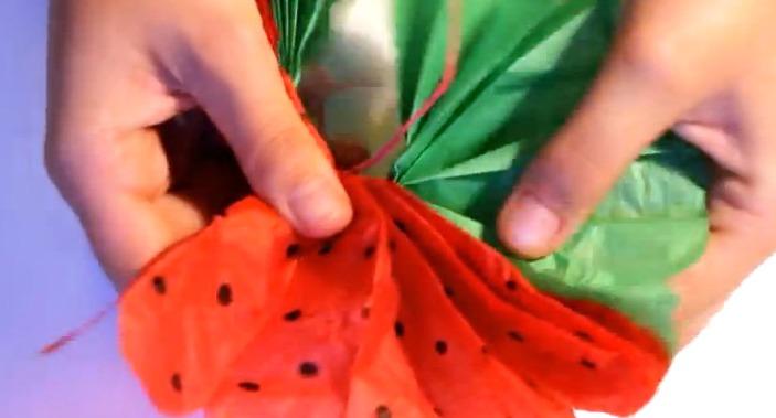 tutorial guirnalda con forma de sandía