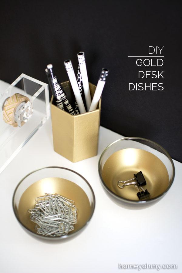 DIY lapiceros en oro