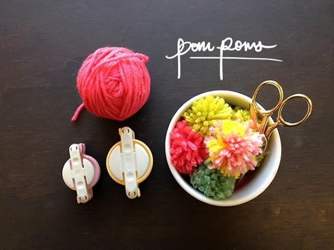 pompones materiales