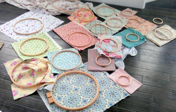 BAstidores con telas bonitas