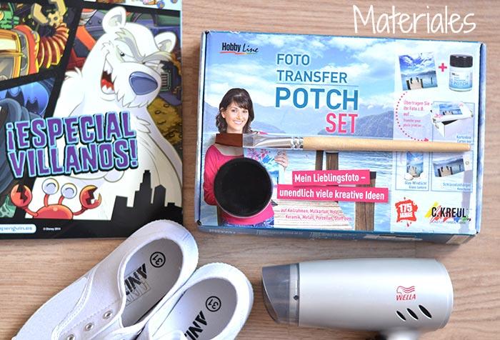 Materiales para customizar unas zapatillas