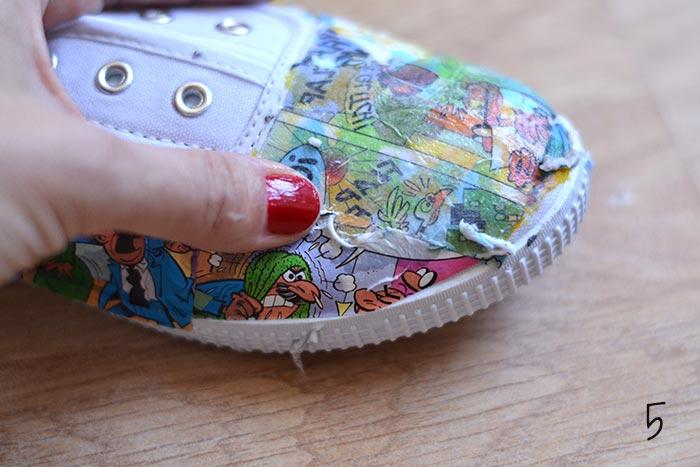 desprendemos los restos de papel