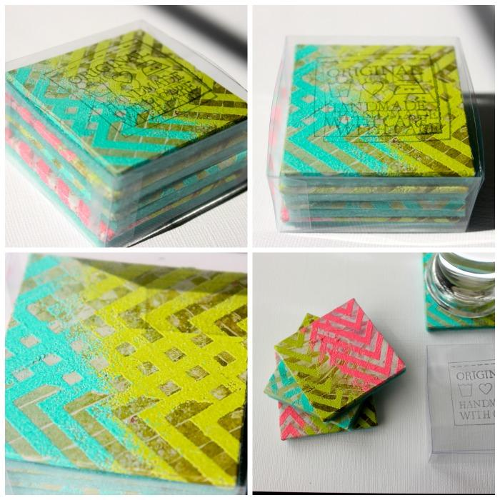 Caja de acetato para posavasos