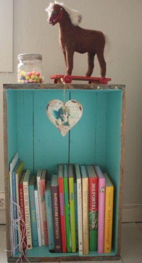 Caja de madera para librería