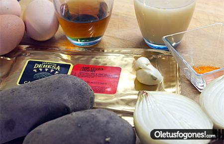 Patatas rellenas de jamón ibérico de bellota