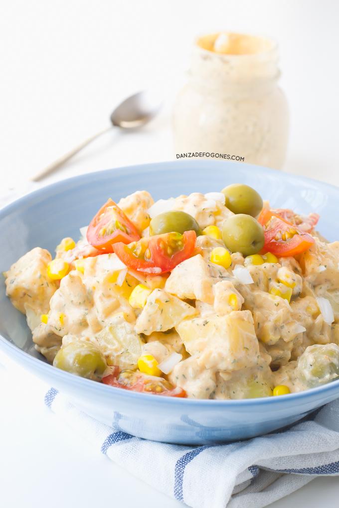 Ensalada de patatas con salsa ranchera | danzadefogones.com