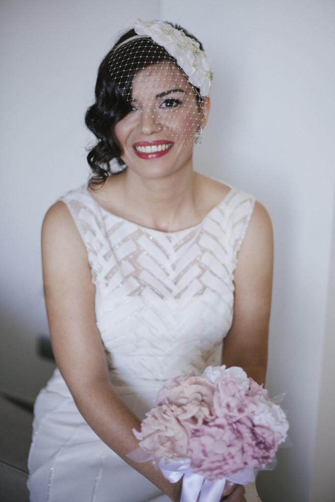 Ramo de novia de peonías confeccionado por Blanca Blanco