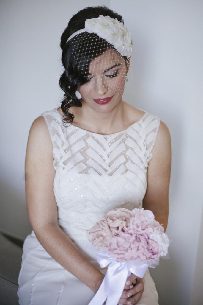 Ramo de novia de peonías confeccionado por Blanca Blanco