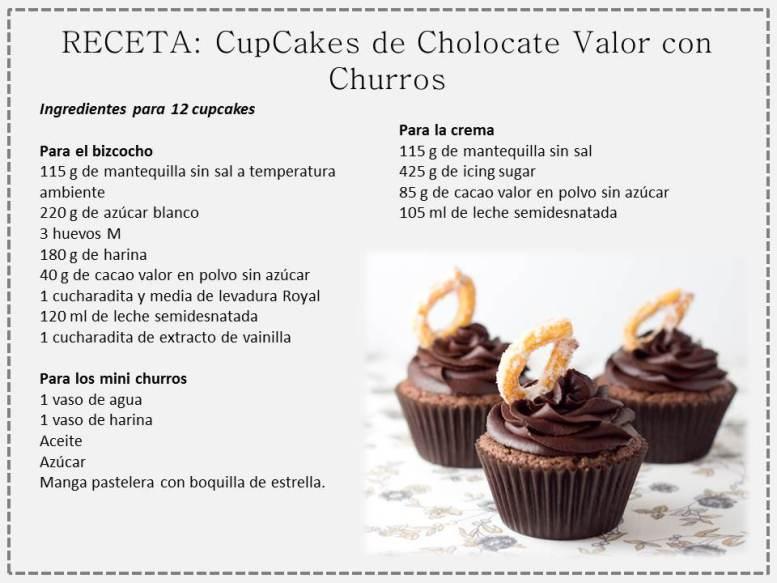 CupCakes de Chocolate Valor con Churros | Cocina