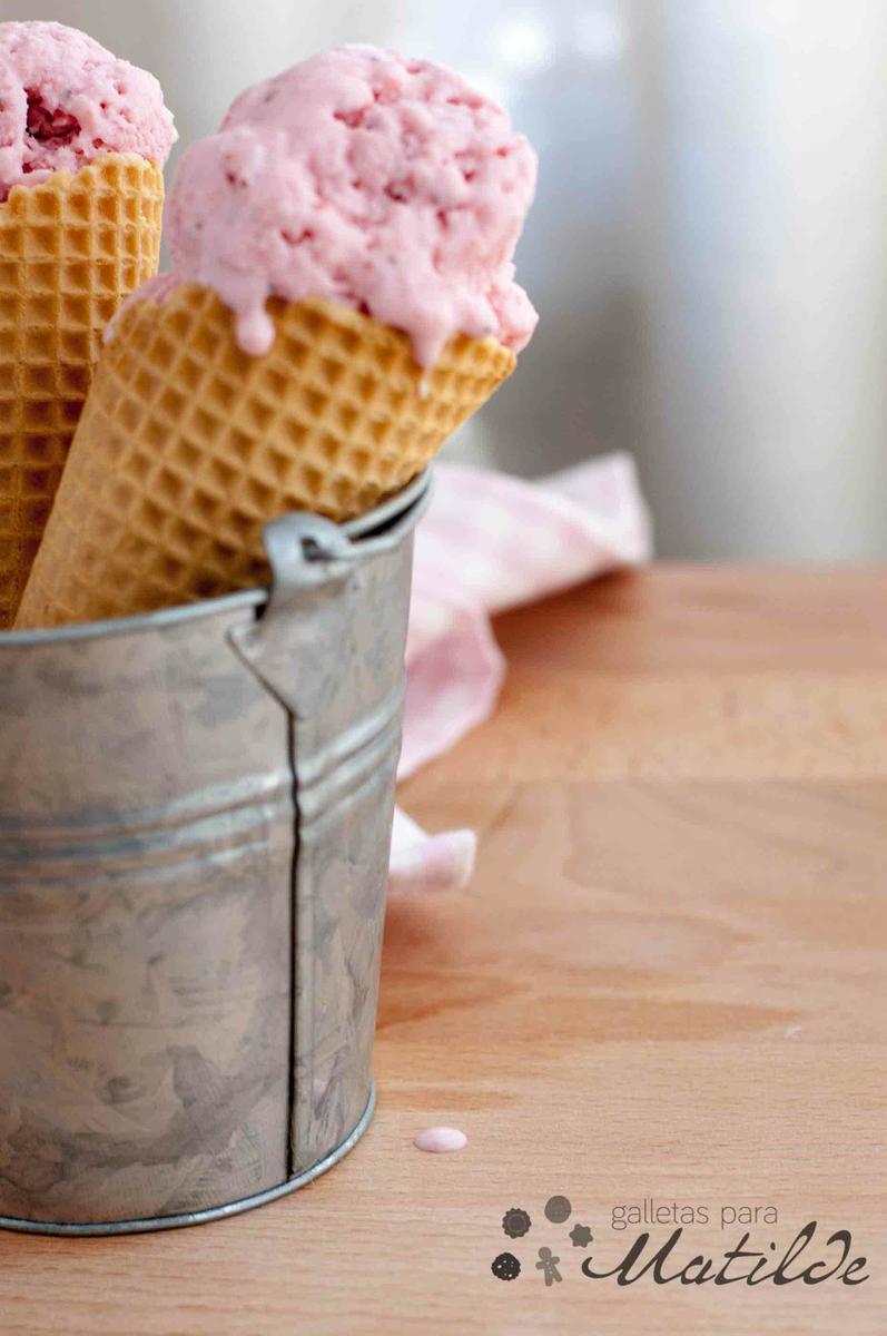 Helado de fresa