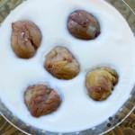 Crema de limón con castañas