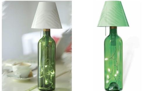 lámpara reciclada botella DIY