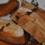 solomillo pavo soja-miel plato