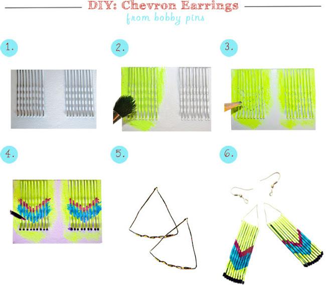 Pendientes con pinzas del pelo como hacer