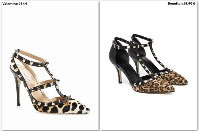 Clones: Zapatos de Valentino vs. Benetton