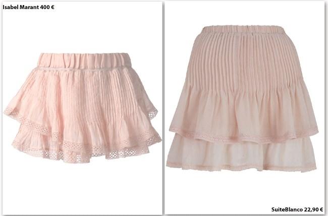 Clones: Minifalda de Isabel Marant vs. SuiteBlanco