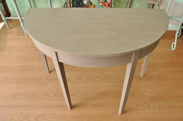 mesa chalk paint gris elefante
