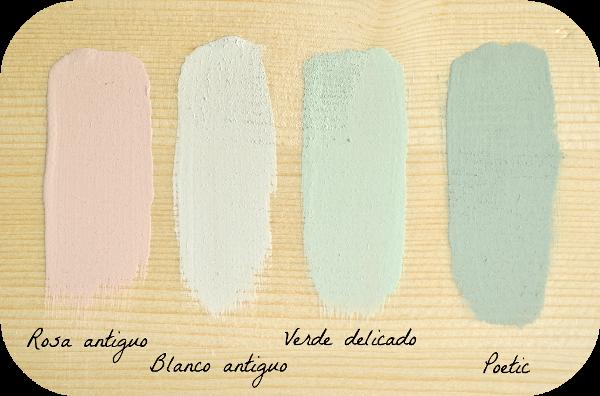 rosa blanco antiguo verde delicado poetic chalk paint