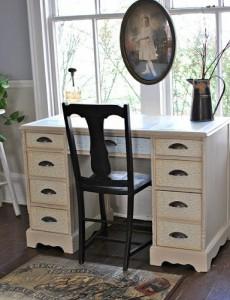 escritorio vintage decoupage chalk paint autentico malaga