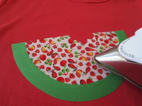 mis nancys, mis peques y yo, tutorial aplique camiseta sandia piezas planchar