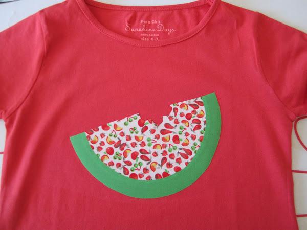 mis nancys, mis peques y yo, tutorial aplique camiseta sandia 