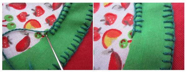 mis nancys, mis peques y yo, tutorial aplique camiseta sandia terminacion hilo