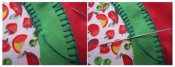 mis nancys, mis peques y yo, tutorial aplique camiseta sandia continuar hilo