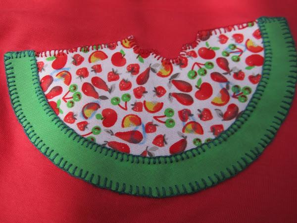 mis nancys, mis peques y yo, tutorial aplique camiseta sandia detalle