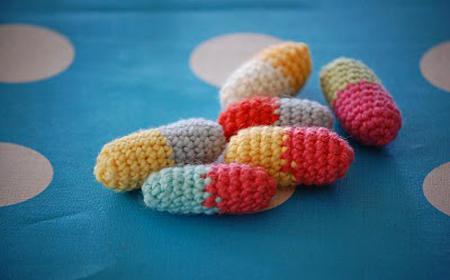 Patrón para hacer píldoras tejidas