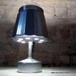 Lámpara realizada con una cafetera italiana- Lamp made out of a Bialetti coffee maker