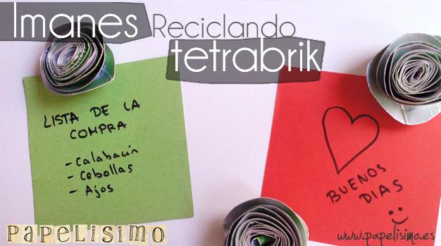 flores papel enrolladas tetrabrik iman 1