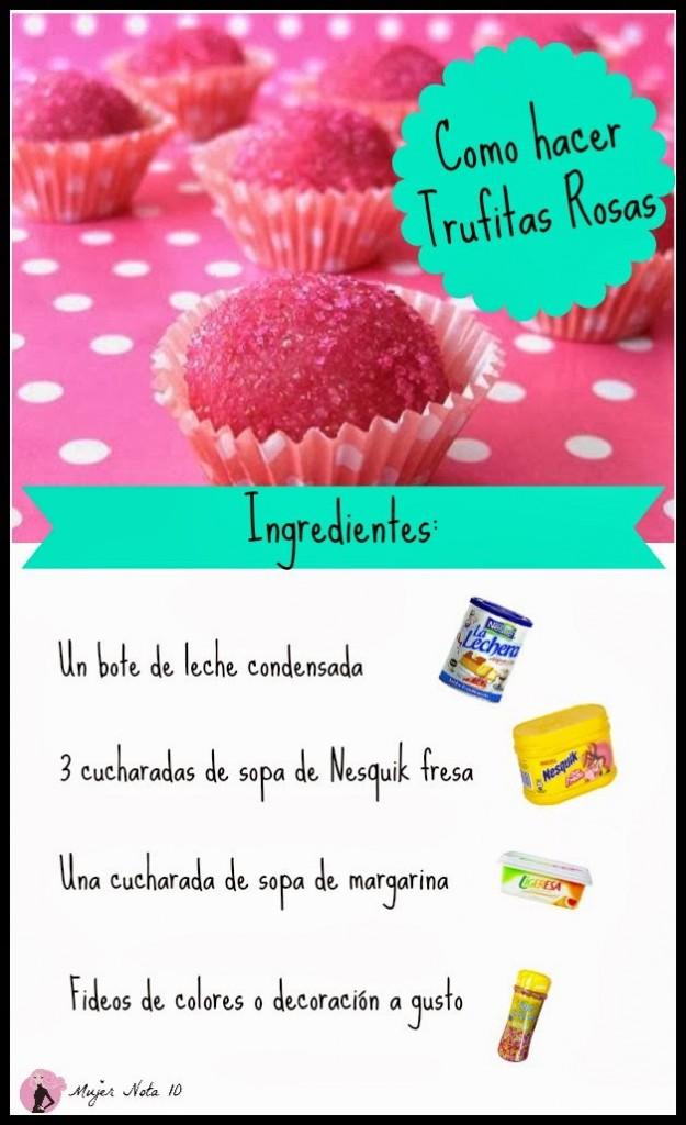 Como hacer trufitas rosas para un evento