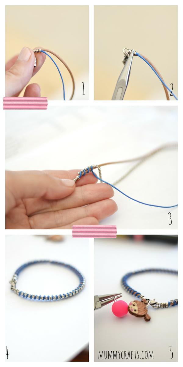 Cómo hacer una pulsea de cuero y strass