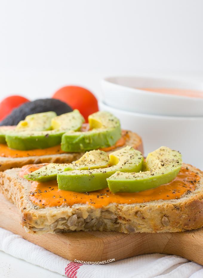 Tosta vegana | danzadefogones.com