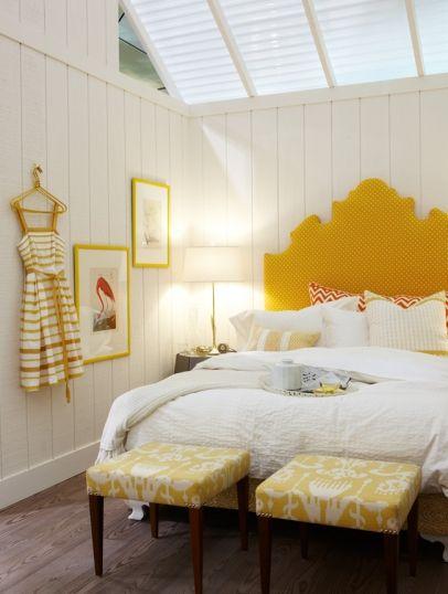 19 Ideas para decorar el dormitorio con tonos amarillos | Decoración