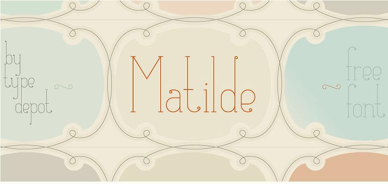 Matilde: tipografía gratis para fiestas bonitas