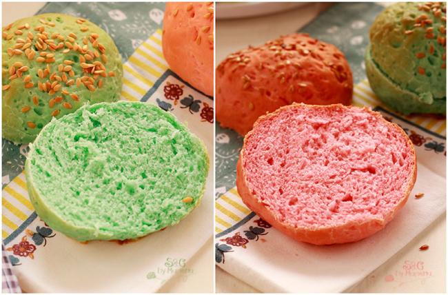 Pan hamburguesas colores- Sweets and Gifts by Marietta, panecillos, pan, mini panecillos hamburguesas, Receta pan hamburguesas thermomix, Blog Recetas