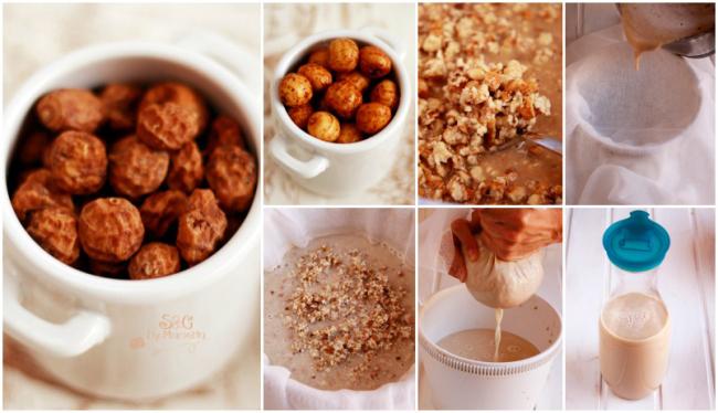 Horchata de Chufa, horchata de avellana, Chufa, Receta de Horchata, Sweets and Gifts by Marietta, Vasitos de cristal, pajitas bonitas, fotografía culinaria