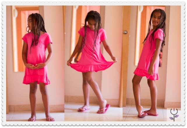 Vestido para niñas con volante inferior Mango Kids