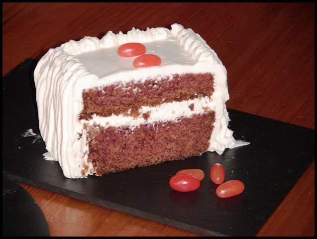 Tarta de zanahoria 001 Bizcocho casero de dos colores