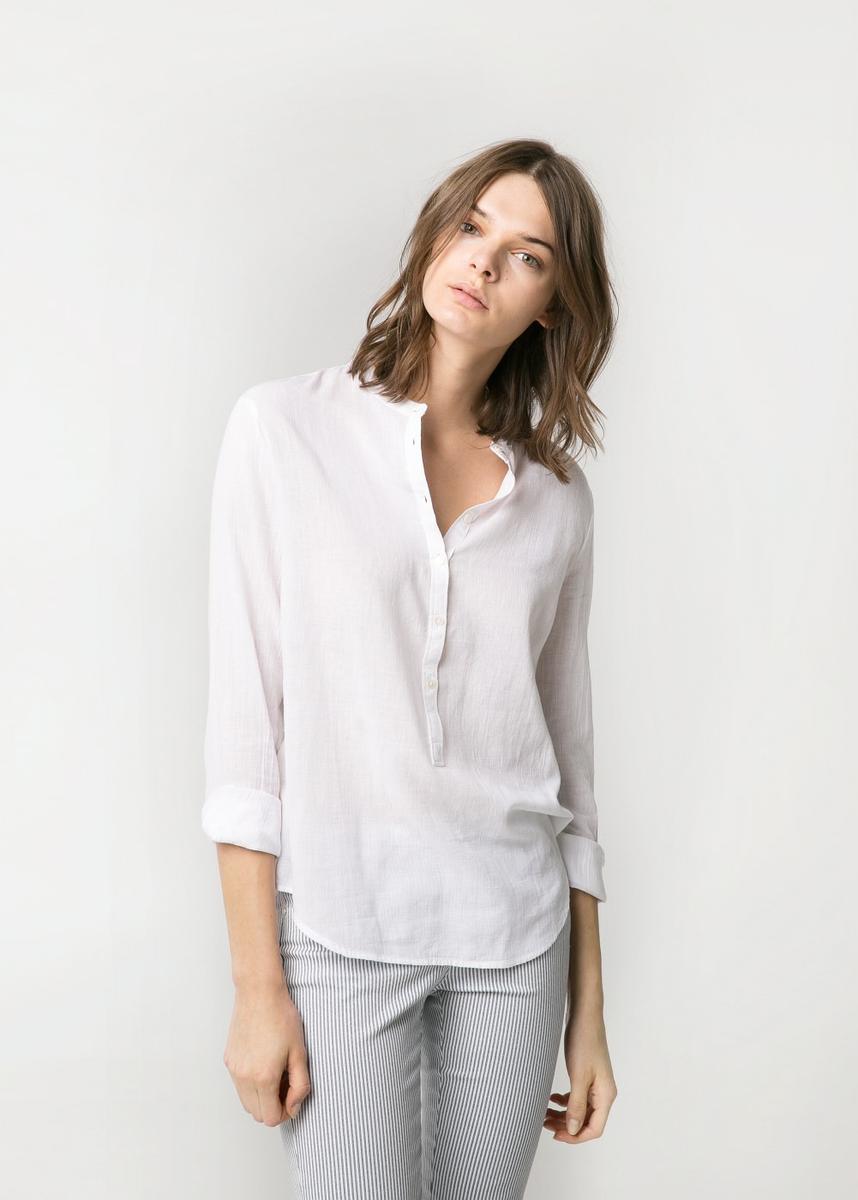 blusa de mango blanco