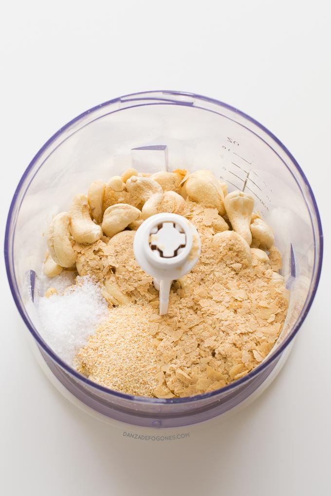 Ingredientes queso parmesano vegano | danzadefogones.com