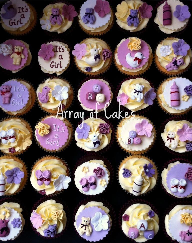 Cupcakes decorados nacimiento bebe