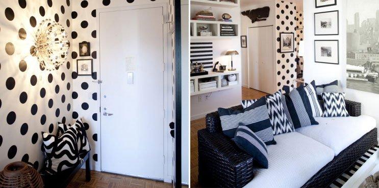 Decoración con lunares y rayas