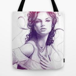 Society6 - Beautiful Colorful Portrait Tote Bag