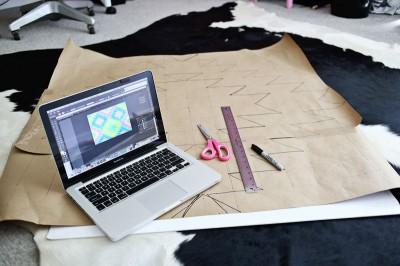 Alfombra exterior pintada | Decoración