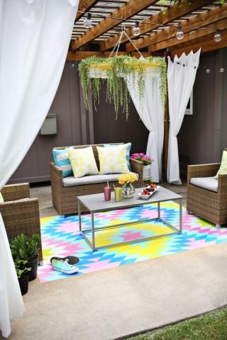 Alfombra exterior pintada | Decoración